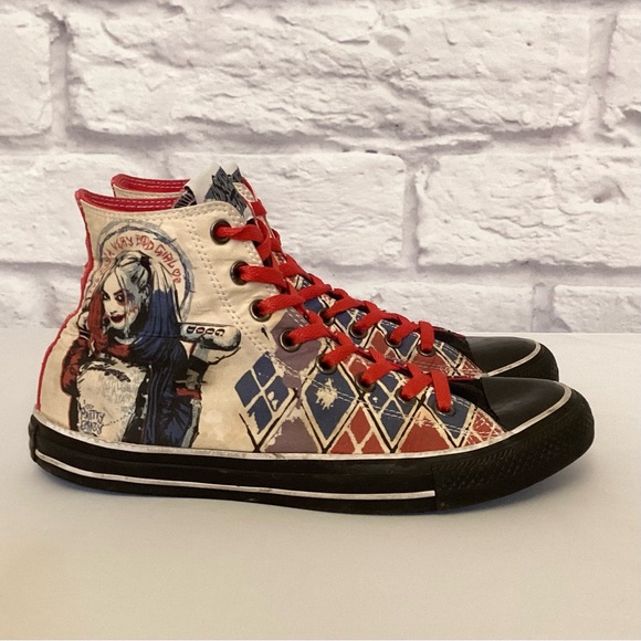 Converse 8.5M / 10.5W Suicide Squad Chuck Taylor All Star Harley Quinn Shoes - Picture 2 of 12